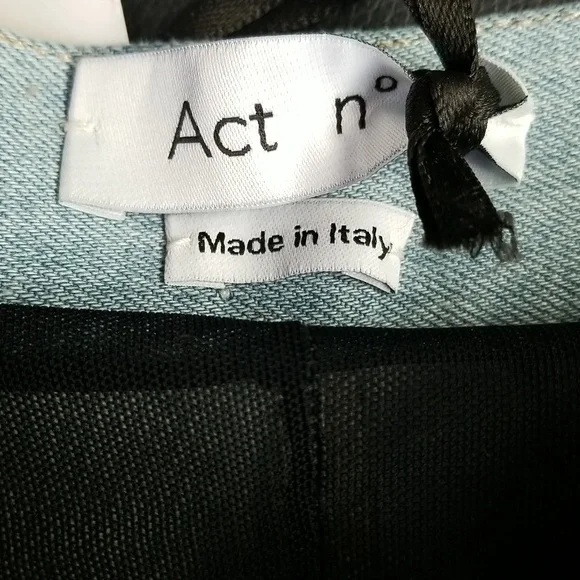 NWT Act n°1 denim jeans with skirt, made in Italy, size 6 - Picture 5 of 12